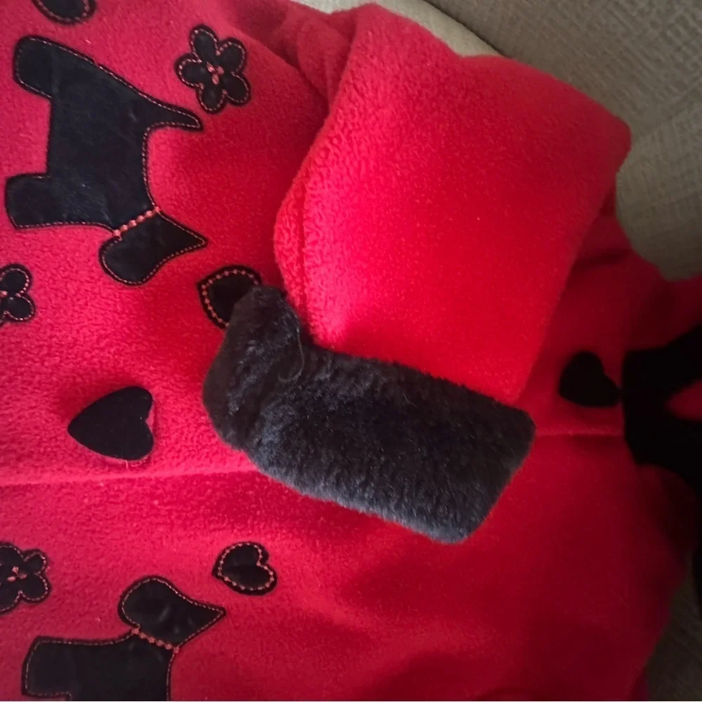 GoodLad Red with Black Heart and Dog Accents Infant 12 M